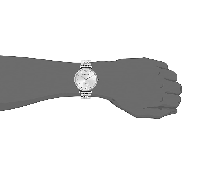  Shop Authentic Emporio Armani Classic Silver Dial Silver Steel Strap Watch For Men - AR1819 - Luxxuri