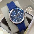  Shop Authentic Fossil Bannon Multifunction Blue Dial Blue Silicone Strap Watch for Men - BQ2498 - Luxxuri
