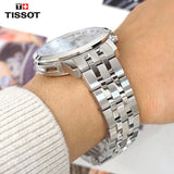  Shop Authentic Tissot T Sport PRC 200 Chronograph White Dial Silver Steel Strap Watch For Men - T114.417.11.037.00 - Luxxuri