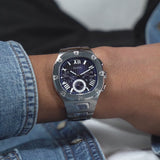  Shop Authentic Guess Headliner Multifunction Blue Dial Silver Steel Strap Watch For Men - GW0572G1 - Luxxuri
