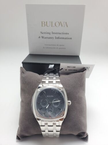  Shop Authentic Bulova Classic Collection Multifunction Grey Dial Silver Steel Strap Watch for Men - 96C148 - Luxxuri