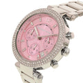  Shop Authentic Michael Kors Parker Chronograph Pink Dial Silver Steel Strap Watch For Women - MK6105 - Luxxuri