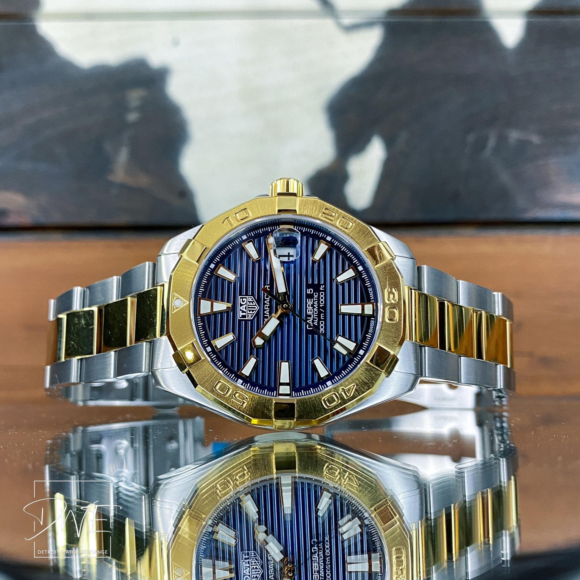  Shop Authentic Tag Heuer Aquaracer Calibre 5 Blue Dial Two Tone Steel Strap Watch for Women - WBD2120.BB0930 - Luxxuri