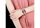  Shop Authentic Calvin Klein Rebel White Black Dial White Leather Strap Watch for Women - K8P231L1 - Luxxuri