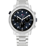  Shop Authentic Tommy Hilfiger Troy Chronograph Blue Dial Silver Steel Strap Watch For Men - 1792104 - Luxxuri