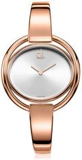  Shop Authentic Calvin Klein Impetuos Silver Dial Rose Gold Steel Strap Watch for Women - K4F2N616 - Luxxuri