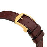  Shop Authentic Gucci Grip Quartz Yellow Gold Dial Maroon Leather Strap Watch For Women - YA157405 - Luxxuri