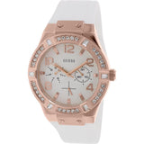  Shop Authentic Guess Diamonds White Dial White Rubber Strap Watch For Women - W0426L1 - Luxxuri