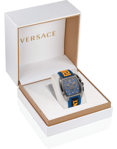  Shop Authentic Versace Iconic Dominus Chronograph Blue Dial Blue Rubber Strap Watch For Men - VE6H00323 - Luxxuri