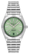  Shop Authentic Breitling Chronomat Automatic 36 Green Dial Silver Steel Strap Watch for Women - A10380101L1A1 - Luxxuri