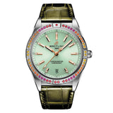  Shop Authentic Breitling Chronomat Automatic 36 South Sea Green Dial Green Leather Strap Watch for Women - A10380611L1P1 - Luxxuri