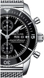  Shop Authentic Breitling Superocean Heritage Chronograph 44 Black Dial Silver Mesh Bracelet Watch for Men - A13313121B1A1 - Luxxuri