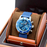  Shop Authentic Breitling Superocean Heritage Chronograph 44 Blue Dial Blue Mesh Bracelet Watch for Men - A13313161C1S1 - Luxxuri