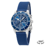  Shop Authentic Breitling Superocean Heritage Chronograph 44 Blue Dial Blue Mesh Bracelet Watch for Men - A13313161C1S1 - Luxxuri