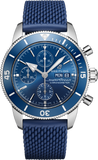 Shop Authentic Breitling Superocean Heritage Chronograph 44 Blue Dial Blue Mesh Bracelet Watch for Men - A13313161C1S1 - Luxxuri