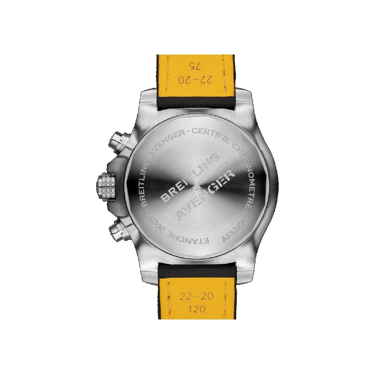  Shop Authentic Breitling Avenger Chronograph 45mm Black Dial Black Leather Strap Watch for Men - A13317101B1X1 - Luxxuri