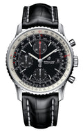  Shop Authentic Breitling Navitimer 1 Chronograph 41mm Automatic Black Dial Black Leather Strap Mens Watch - A13324121B1P1 - Luxxuri