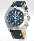  Shop Authentic Breitling Avenger Chronograph 43 Blue Dial Blue Nylon Strap Watch for Men - A13385101C1X1 - Luxxuri