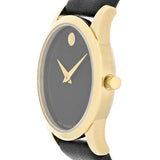  Shop Authentic Movado Museum Classic Black Dial Black Leather Strap Watch For Women - 0606877 - Luxxuri