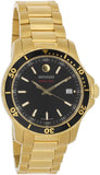  Shop Authentic Movado Series 800 Black Dial Gold Steel Strap Watch For Men - 2600145 - Luxxuri