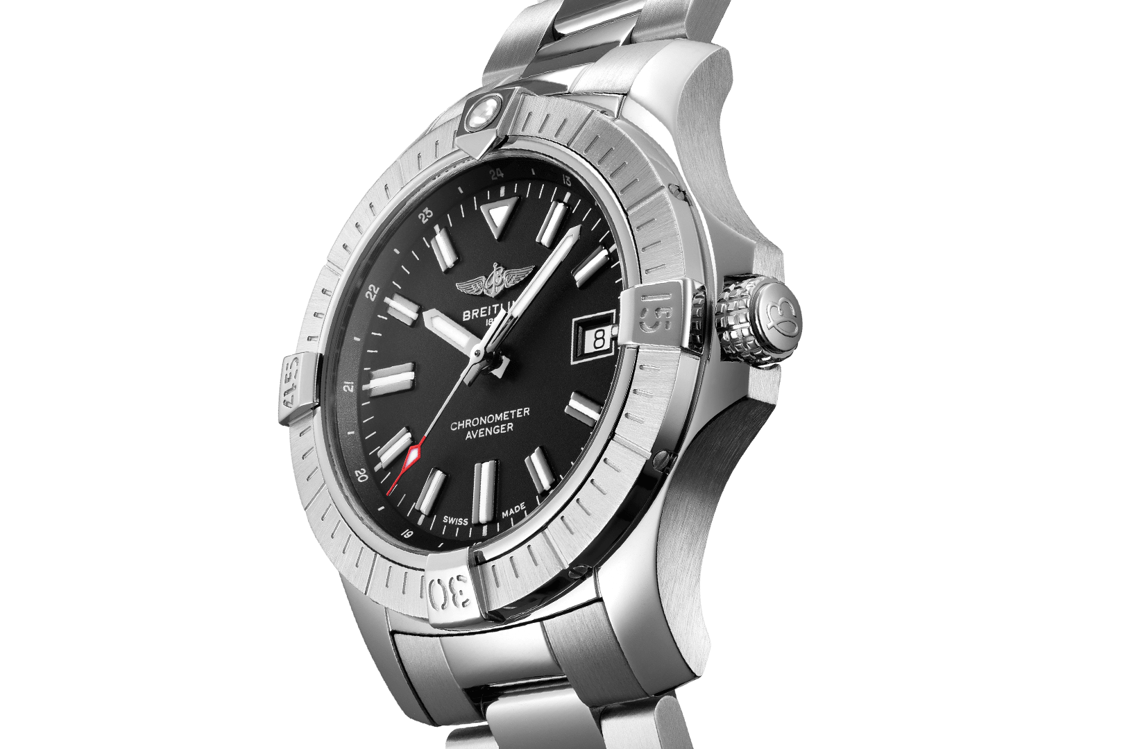  Shop Authentic Breitling Avenger Automatic 43mm Black Dial Silver Steel Strap Watch for Men - A17318101B1A1 - Luxxuri