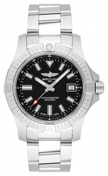  Shop Authentic Breitling Avenger Automatic 43mm Black Dial Silver Steel Strap Watch for Men - A17318101B1A1 - Luxxuri