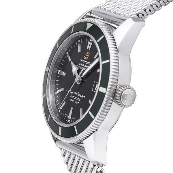  Shop Authentic Breitling Superocean Heritage 42mm Chronograph Green Bezel Mens Watch - A1732136 - Luxxuri