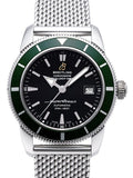 Shop Authentic Breitling Superocean Heritage 42mm Chronograph Green Bezel Mens Watch - A1732136 - Luxxuri