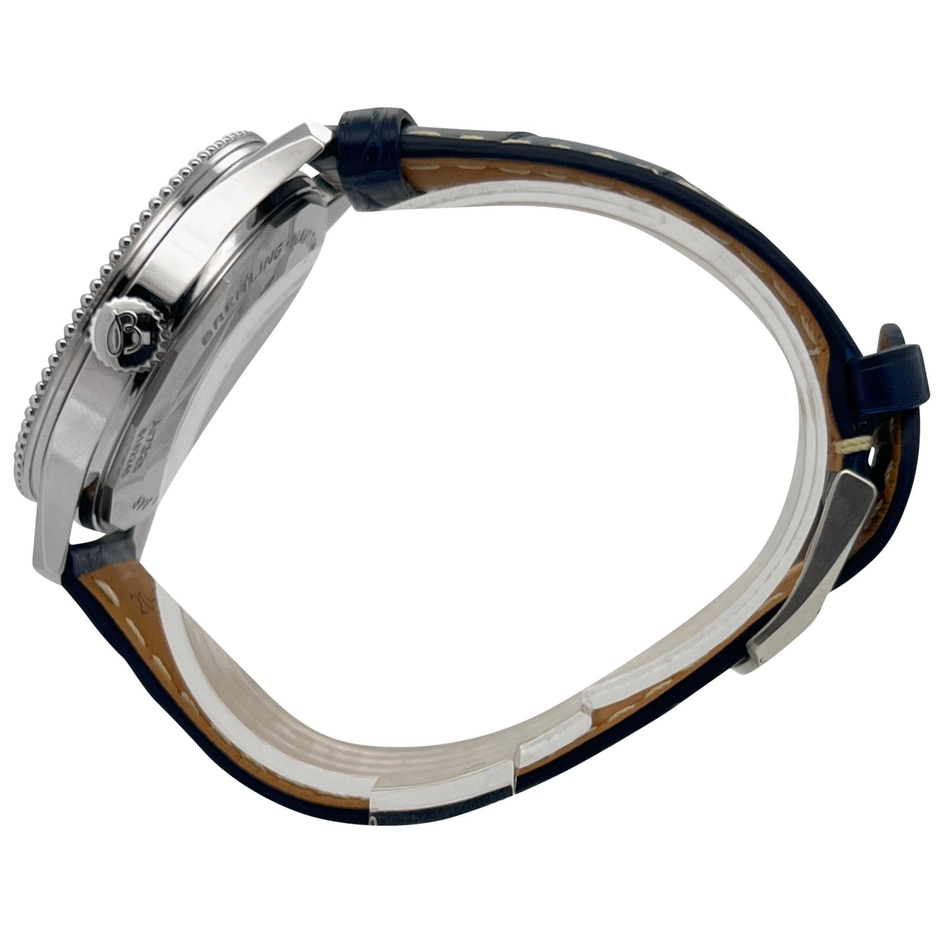  Shop Authentic Breitling Navitimer Automatic 38mm Blue Dial Blue Leather Strap Mens Watch - A17325211C1P1 - Luxxuri