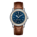  Shop Authentic Breitling Navitimer Automatic 38mm Blue Dial Brown Leather Strap Mens Watch - A17325211C1P2 - Luxxuri