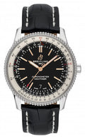  Shop Authentic Breitling Navitimer 1 Automatic 41mm Black Dial Black Leather Strap Mens Watch - A17326211B1P1 - Luxxuri