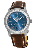  Shop Authentic Breitling Navitimer 1 Automatic 41mm Blue Dial Brown Leather Strap Mens Watch - A17326211C1P1 - Luxxuri
