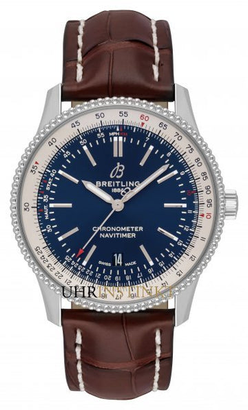  Shop Authentic Breitling Navitimer 1 Automatic 41mm Blue Dial Brown Leather Strap Mens Watch - A17326211C1P1 - Luxxuri