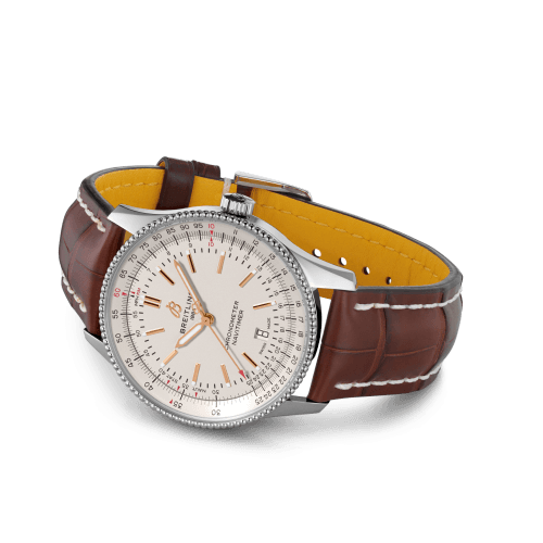  Shop Authentic Breitling Navitimer 1 Automatic 41mm White Dial Brown Leather Strap Mens Watch - U17326241G1P2 - Luxxuri