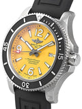  Shop Authentic Breitling Superocean Automatic 44mm Yellow Dial Black Rubber Strap Watch for Men - A17367021I1S1 - Luxxuri