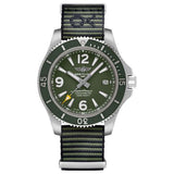 Shop Authentic Breitling Superocean Automatic 44mm Outerknown Green Dial Green Nylon Strap Watch for Men - A17367A11L1W1 - Luxxuri