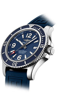  Shop Authentic Breitling Superocean 44mm Automatic Blue Dial Blue Rubber Strap Watch for Men - A17367D81C1S2 - Luxxuri
