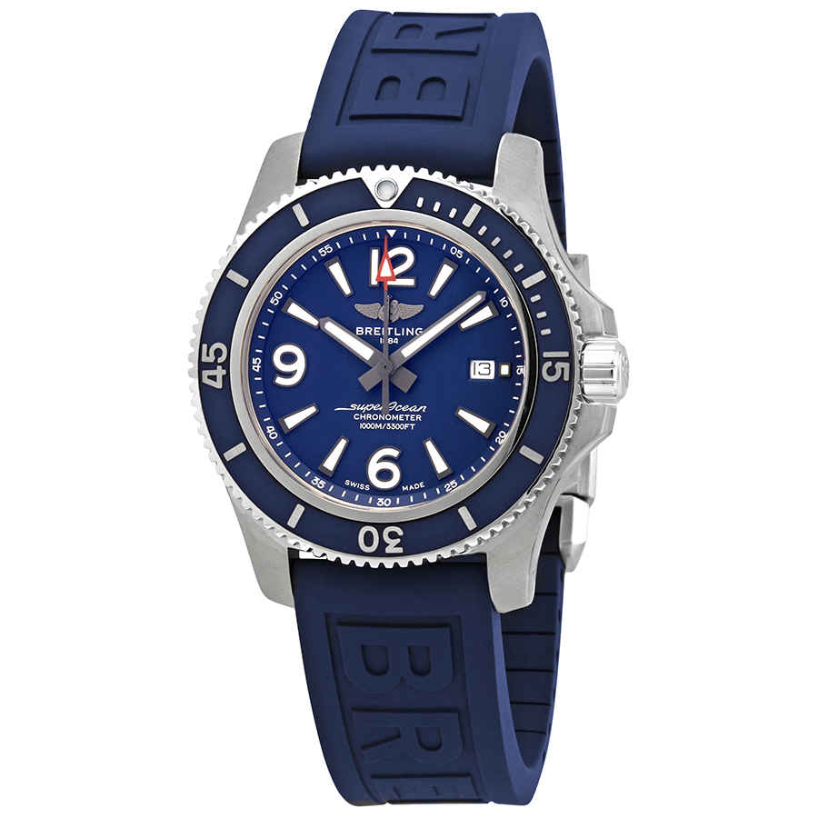  Shop Authentic Breitling Superocean 44mm Automatic Blue Dial Blue Rubber Strap Watch for Men - A17367D81C1S2 - Luxxuri