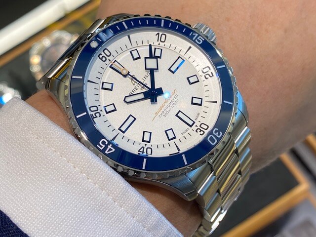  Shop Authentic Breitling Superocean Automatic 42 White Dial Green Silver Steel Strap Watch for Men - A17375E71G1A1 - Luxxuri