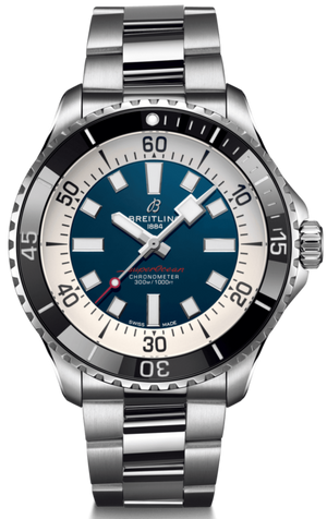  Shop Authentic Breitling Superocean Automatic 44mm Blue Dial Silver Steel Strap Watch for Men - A17376211C1A1 - Luxxuri