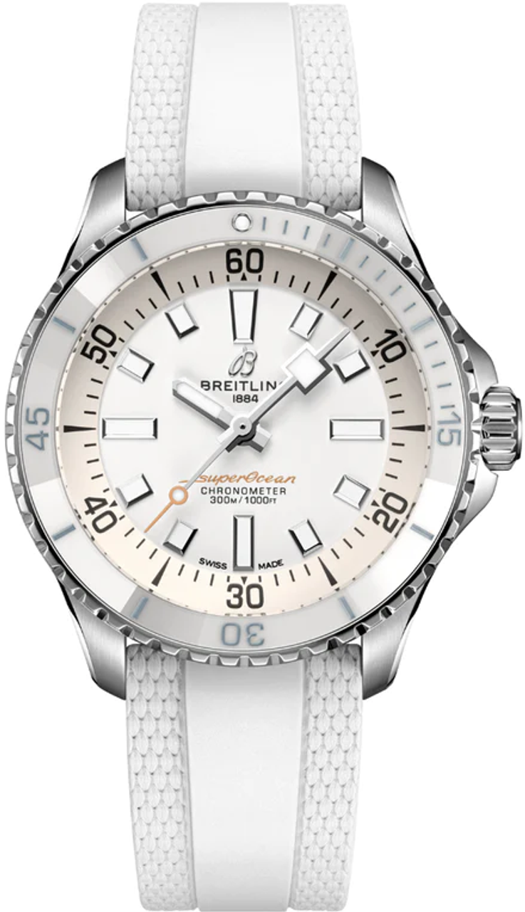  Shop Authentic Breitling Superocean Automatic 36 White Dial White Rubber Strap Watch for Men - A17377211A1S1 - Luxxuri