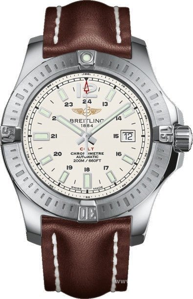  Shop Authentic Breitling Colt Automatic 44mm Brown Leather Strap Mens Watch - A1738811/G791/437X - Luxxuri