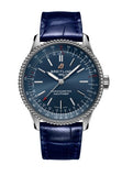  Shop Authentic Breitling Navitimer Automatic 35 Blue Dial Blue Leather Strap Watch for Men - A17395161C1P1 - Luxxuri