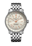  Shop Authentic Breitling Navitimer Automatic 35 White Dial Silver Steel Strap Watch for Men - A17395F41G1A1 - Luxxuri