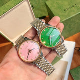  Shop Authentic Gucci G Timeless Quartz Green Dial Two Tone Steel Strap Watch For Men - YA1264182 - Luxxuri