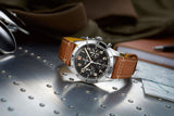  Shop Authentic Breitling Avi Chronograph 42 P-51 Mustang Black Dial Brown Leather Strap Watch for Men - A233803A1B1X1 - Luxxuri