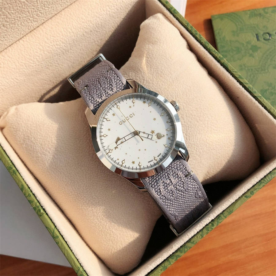  Shop Authentic Gucci G Timeless Quartz White Dial Grey NATO Strap Watch For Women - YA1264184 - Luxxuri