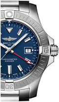  Shop Authentic Breitling Avenger Automatic GMT 45 Blue Dial Silver Steel Strap Watch for Men - A32395101C1A1 - Luxxuri