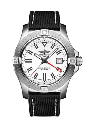  Shop Authentic Breitling Avenger Automatic GMT 43 White Dial Black Nylon Strap Watch for Men - A32397101A1X1 - Luxxuri