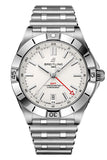  Shop Authentic Breitling Chronomat GMT 40 White Dial Silver Steel Strap Watch for Men - A32398101A1A1 - Luxxuri